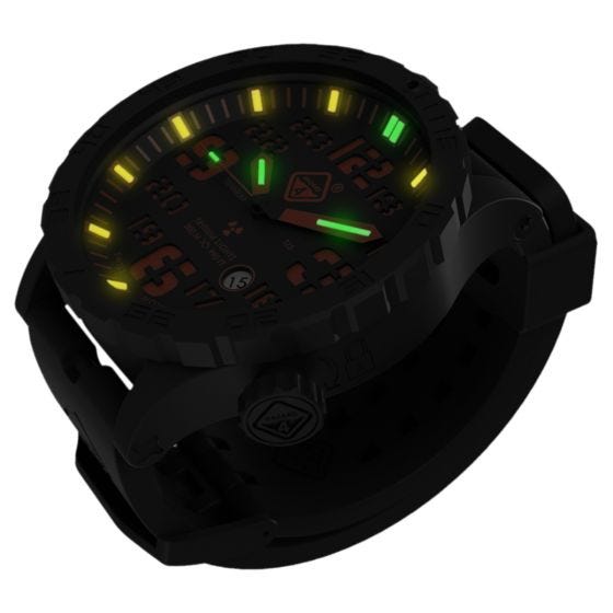 Hazard 4 Heavy Water Diver Titanium Tritium Watch Agent Orange Yellow/Green