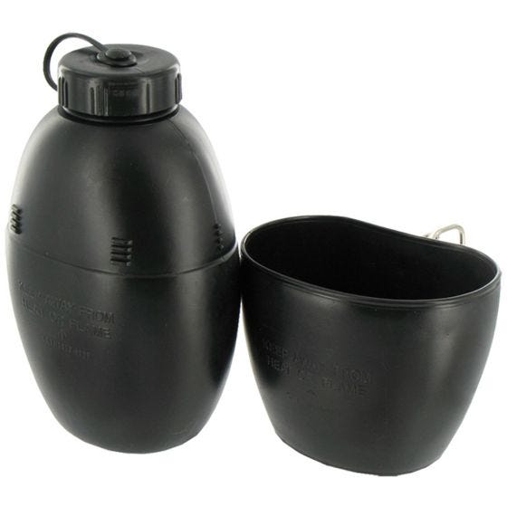 Highlander 58 Pattern Water Bottle and Mug Black