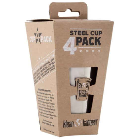 Klean Kanteen 296ml Cups (4-Pack) Brushed Stainless