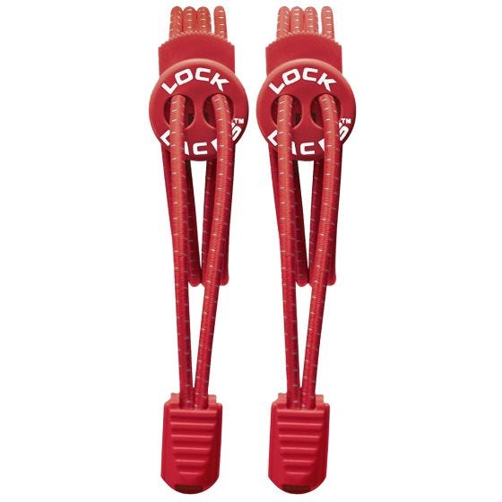 Lock Laces Elastic No Tie Shoelaces Red