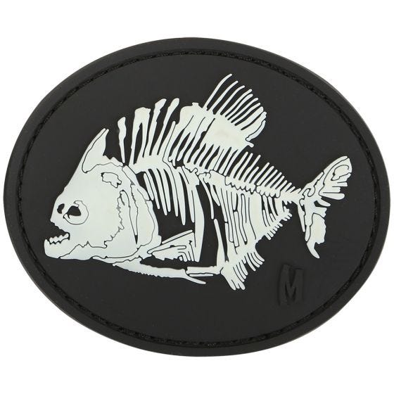 Maxpedition Piranha Bones (Glow) Morale Patch