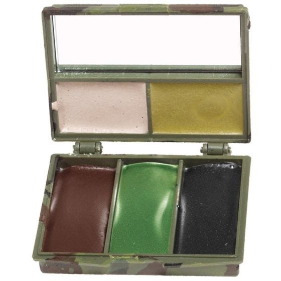 Mil-Tec Camo Face Paint 5 Colors with Mirror Woodland