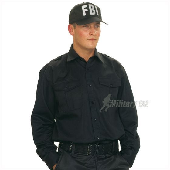 Mil-Tec FBI Baseball Cap with Plastic Band Black