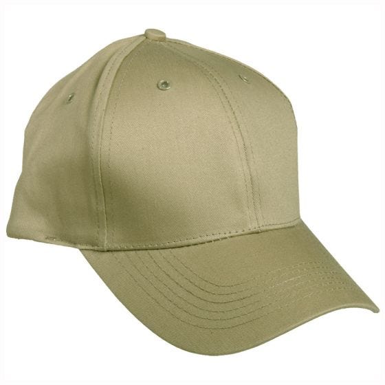 Mil-Tec Baseball Cap with Plastic Band Khaki