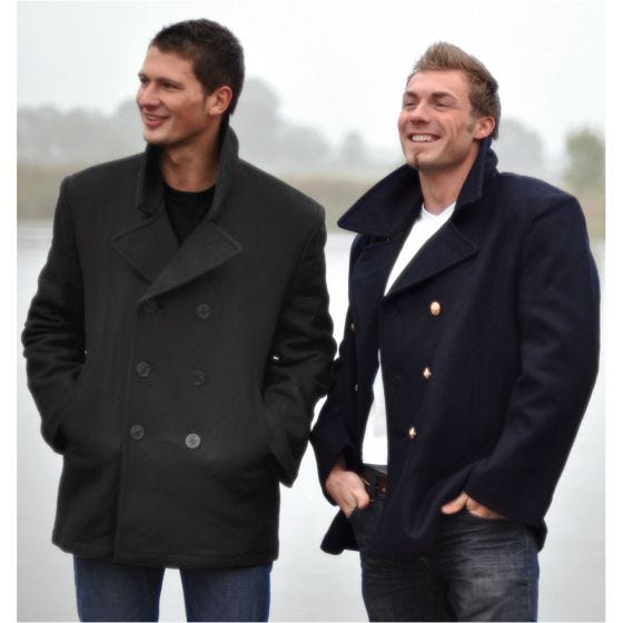 German Marine Colani Pea Coat Navy