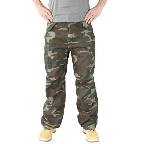 Surplus Vintage Fatigues Trousers Woodland