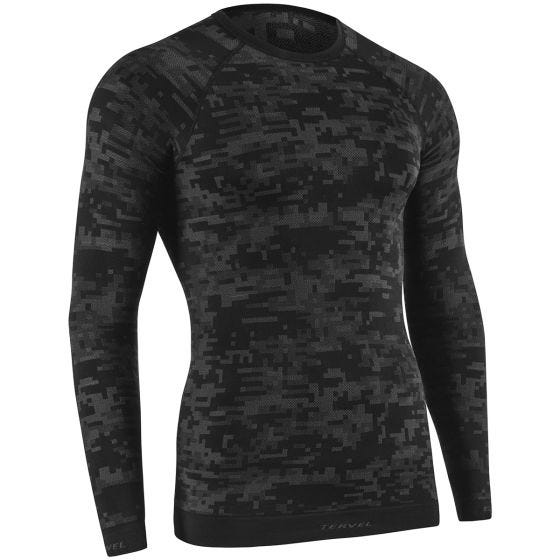 Tervel Optiline Digital Shirt Long Sleeve Black / Gray